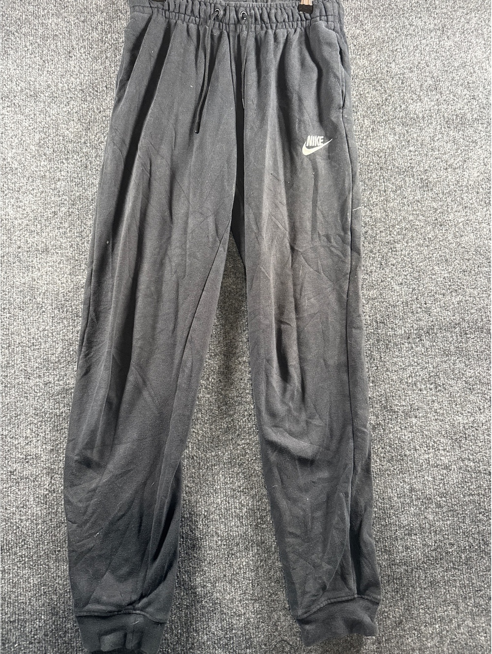 Nike Sportswear Black Jogger Sweatpants XS Swoosh Drawstring